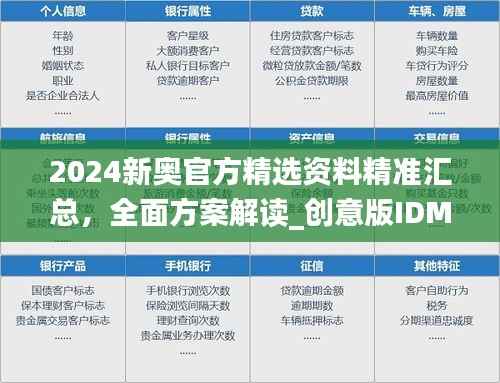 2024新奥官方精选资料精准汇总，全面方案解读_创意版IDM504.28