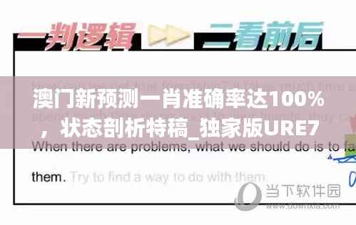 澳门新预测一肖准确率达100%，状态剖析特稿_独家版URE787.56