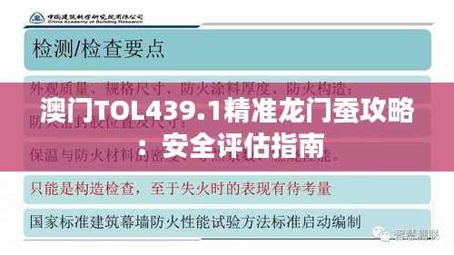 澳门TOL439.1精准龙门蚕攻略:安全评估指南