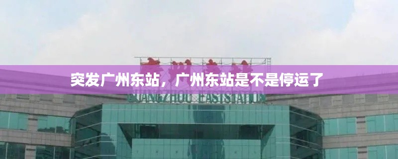 突发广州东站,广州东站是不是停运了