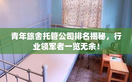 青年旅舍托管公司排名揭秘,行业领军者一览无余!