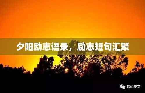 夕阳励志语录，励志短句汇聚