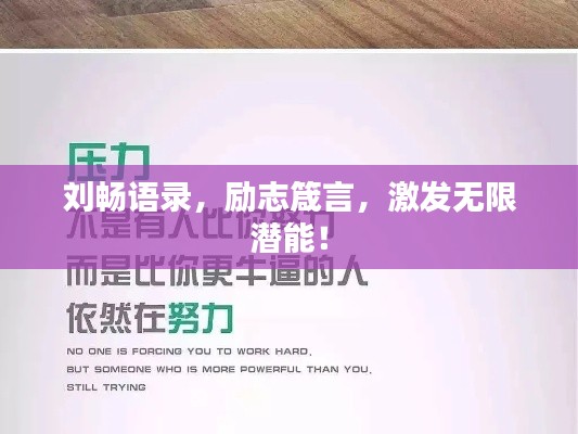 刘畅语录,励志箴言,激发无限潜能!